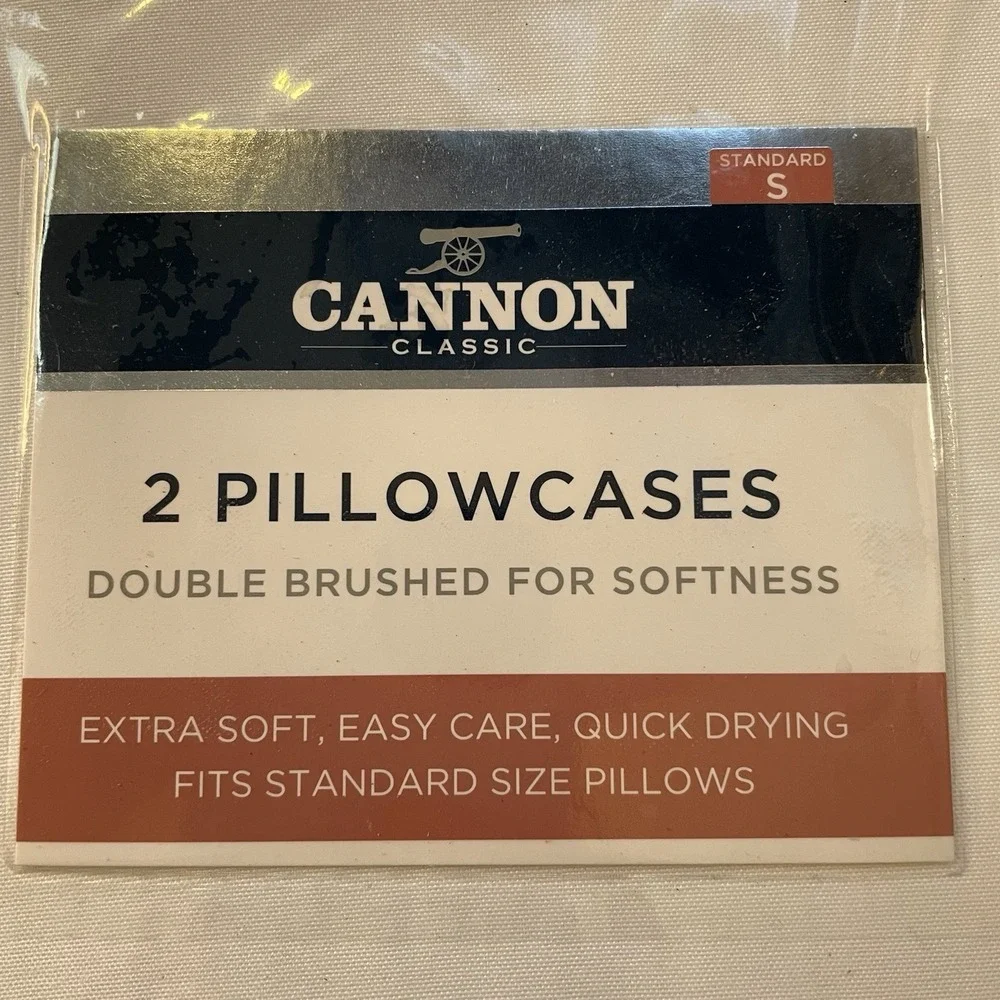 Cannon Classic 2 Pillowcases Standard 20x30 White 100% Polyester‎